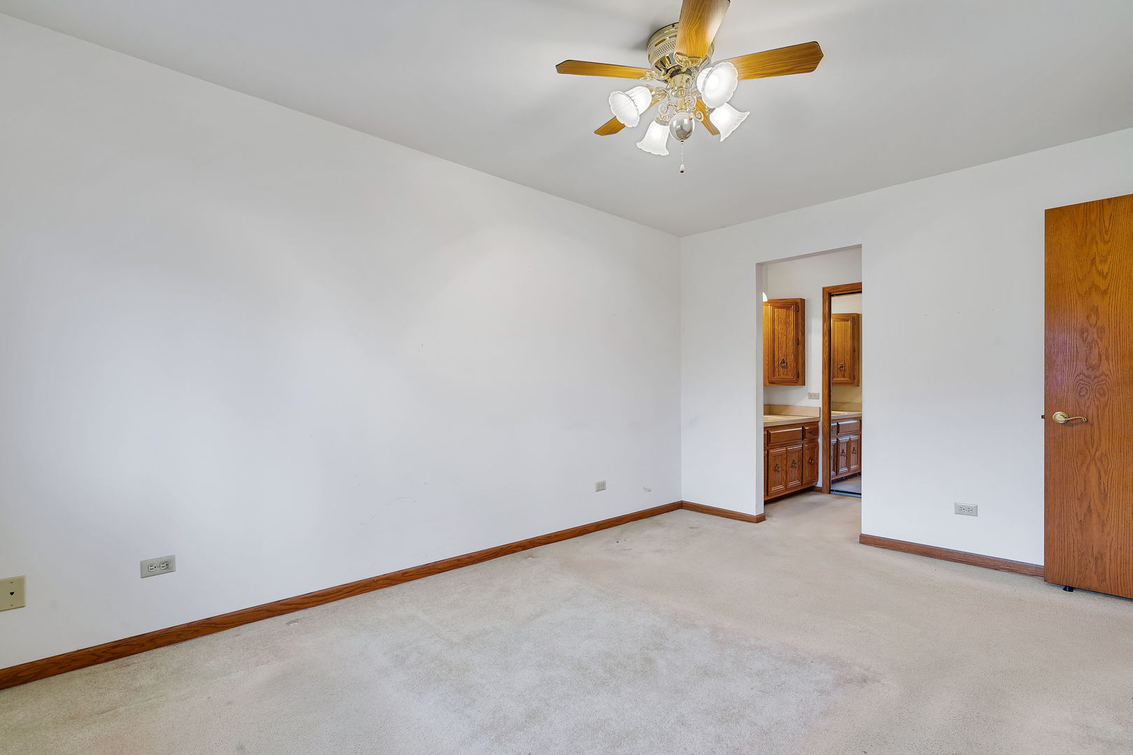 801 Eagle Creek Road Elwood, IL 60421 - Photo 6 of 17 an empty room with a ceiling fan and a window