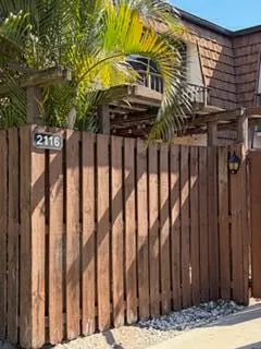 a view of wooden fence