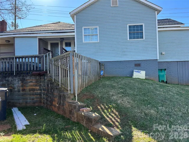 a view of backyard of house