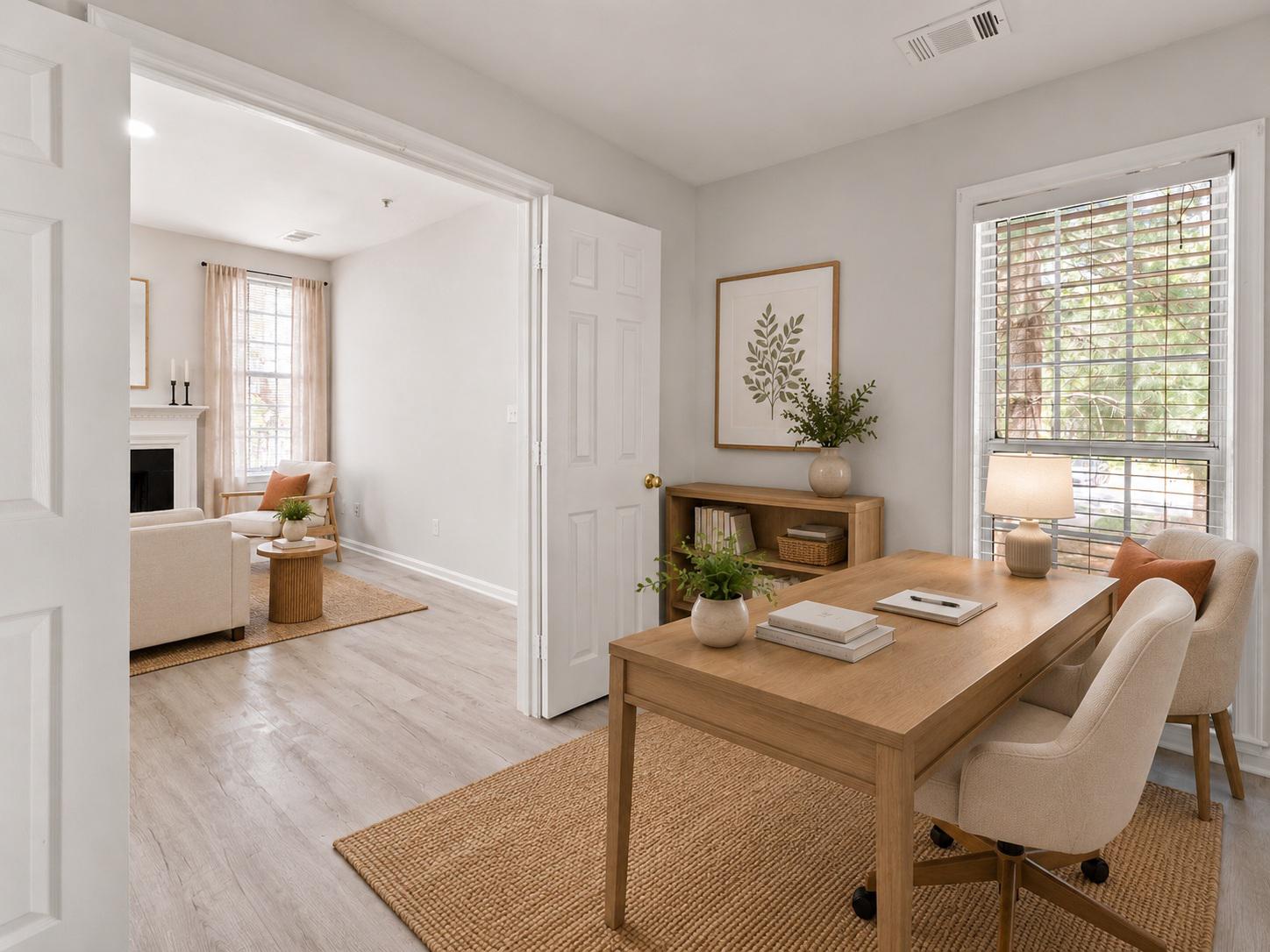 1318 Garden Wall Circle, Unit 213 Reston, VA 20194 - Photo 10 of 22 Bright inviting 2nd bdr / home office. AI staged
