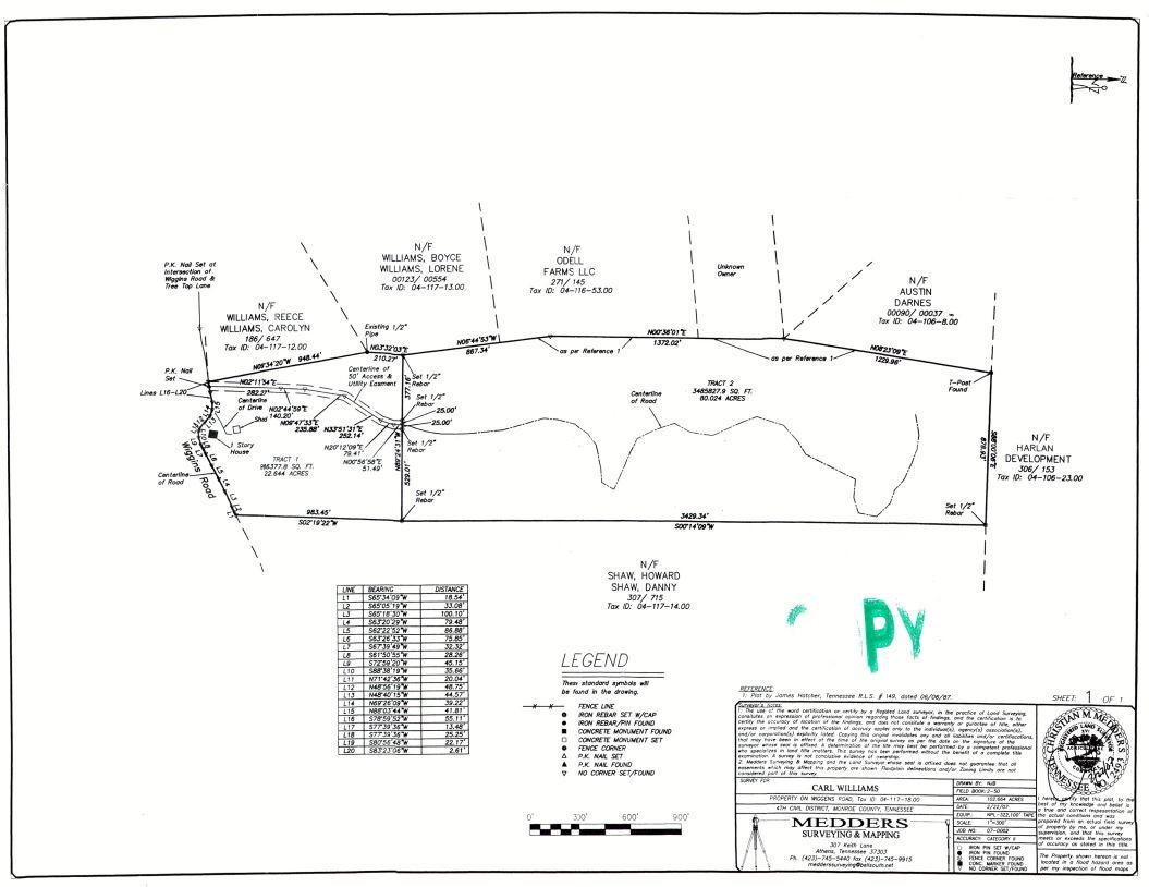 1 Wiggins Road Tellico Plains, TN 37385 - Photo 18 of 19 80 ac Wiggins Rd. Survey 8-30-19