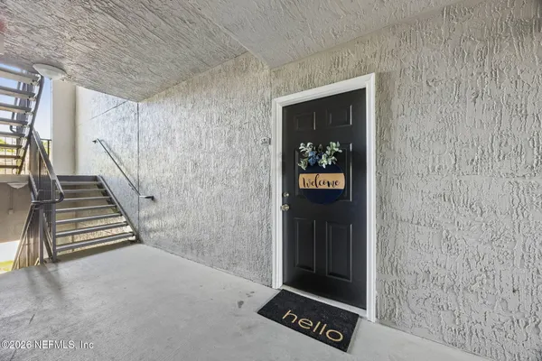 a view of an entryway with stairs