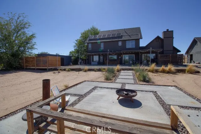 a view of a garage with chairs