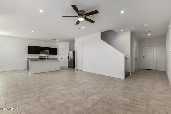 a view of kitchen and microwave