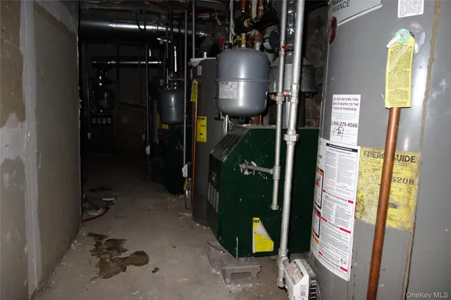 a close view of water heater room