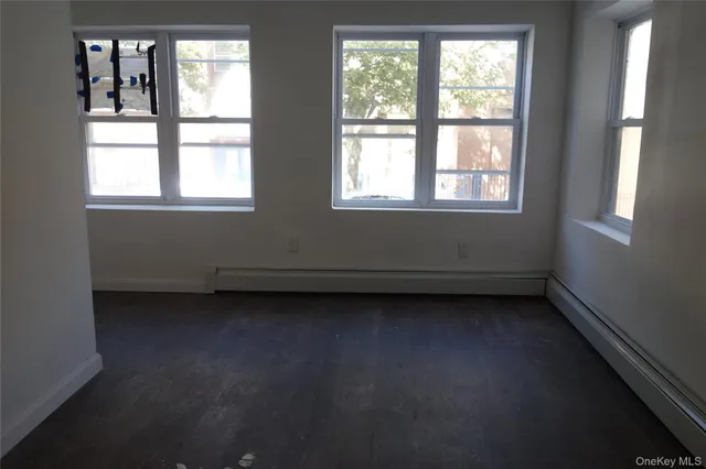 an empty room with a window