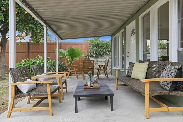 a outdoor space with furniture