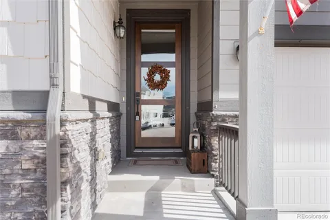 a view of a entryway of a house