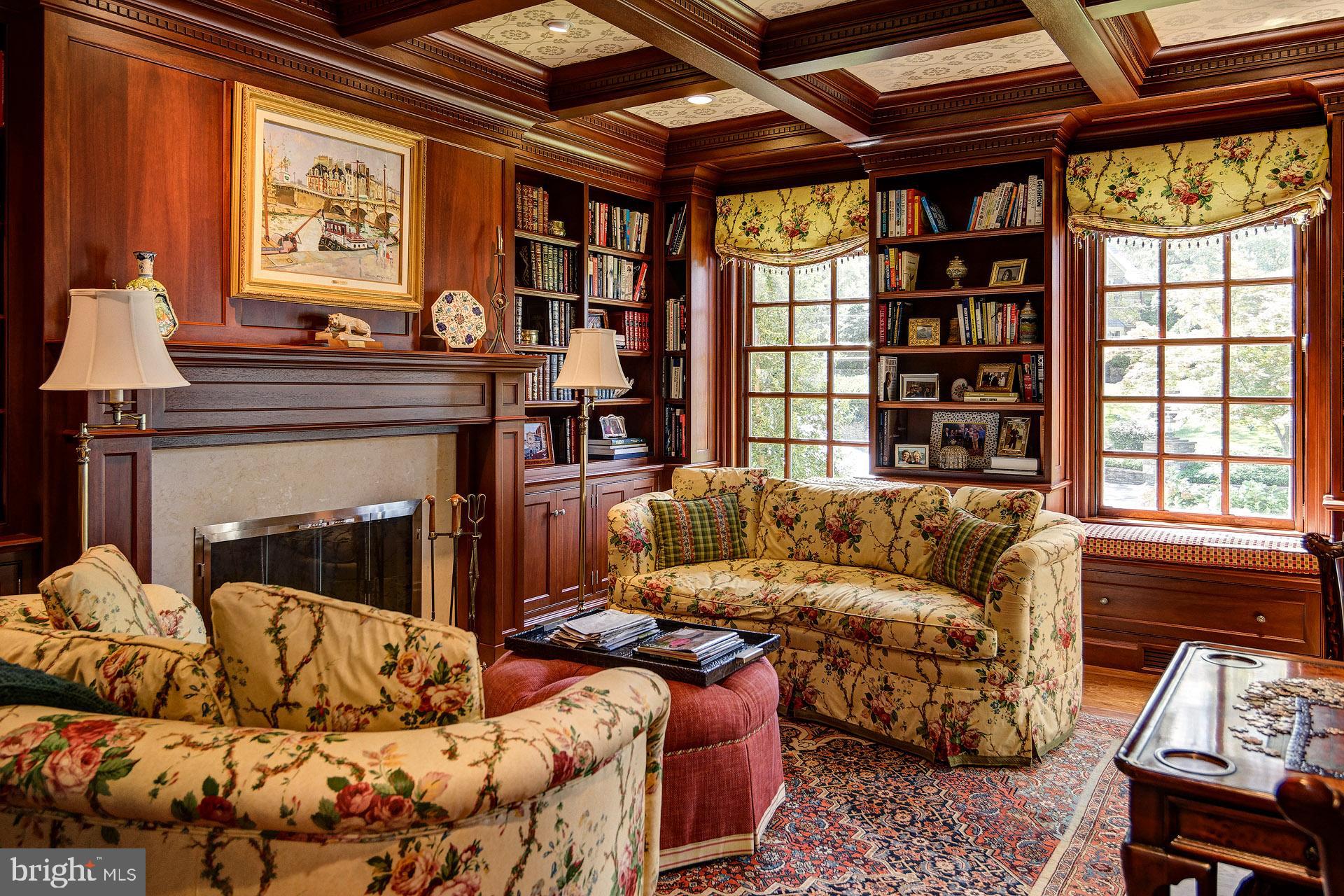 135 Winding Way Haddonfield, NJ 08033 - Photo 14 of 100 a living room with furniture and a fireplace