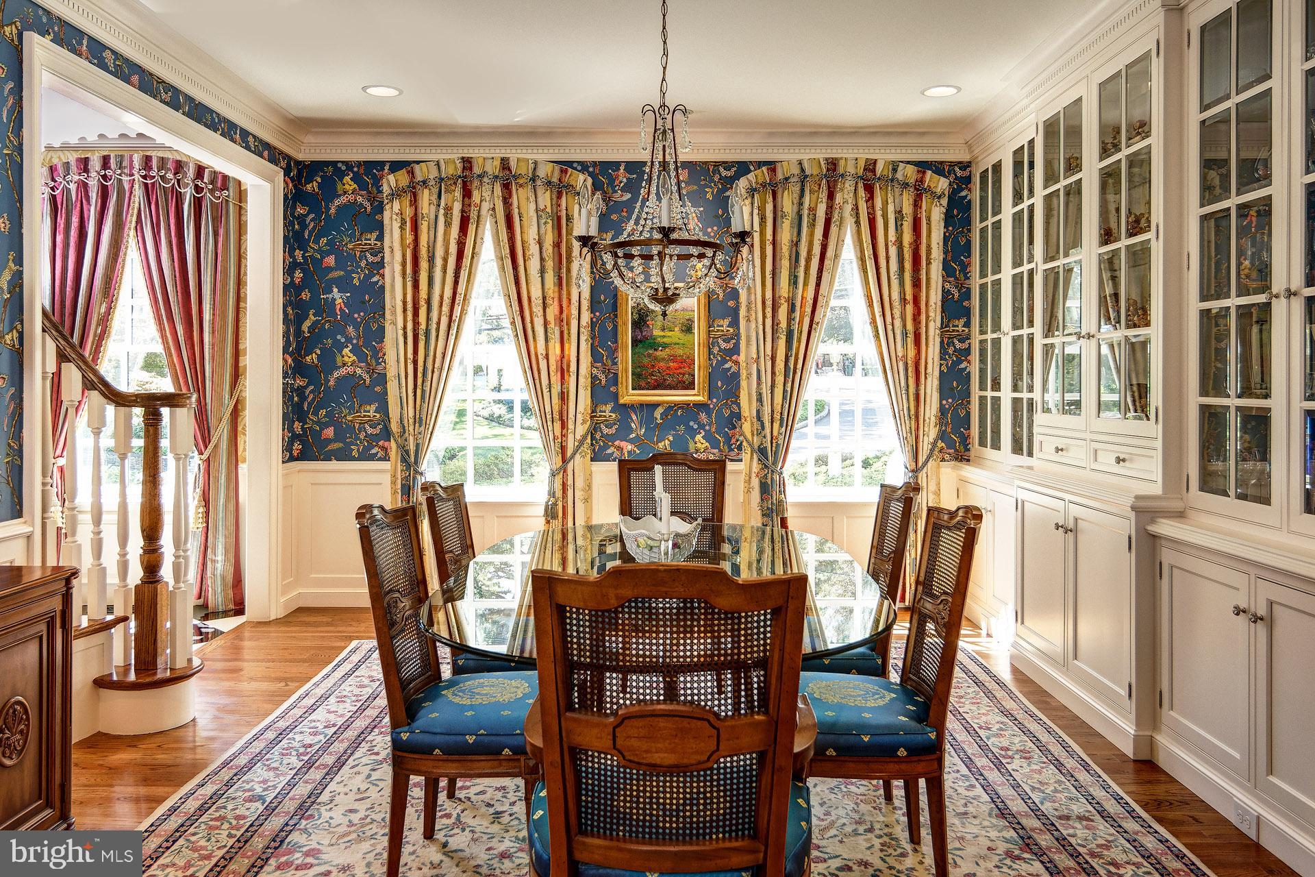 135 Winding Way Haddonfield, NJ 08033 - Photo 17 of 100 a view of a dining room with furniture window and wooden floor
