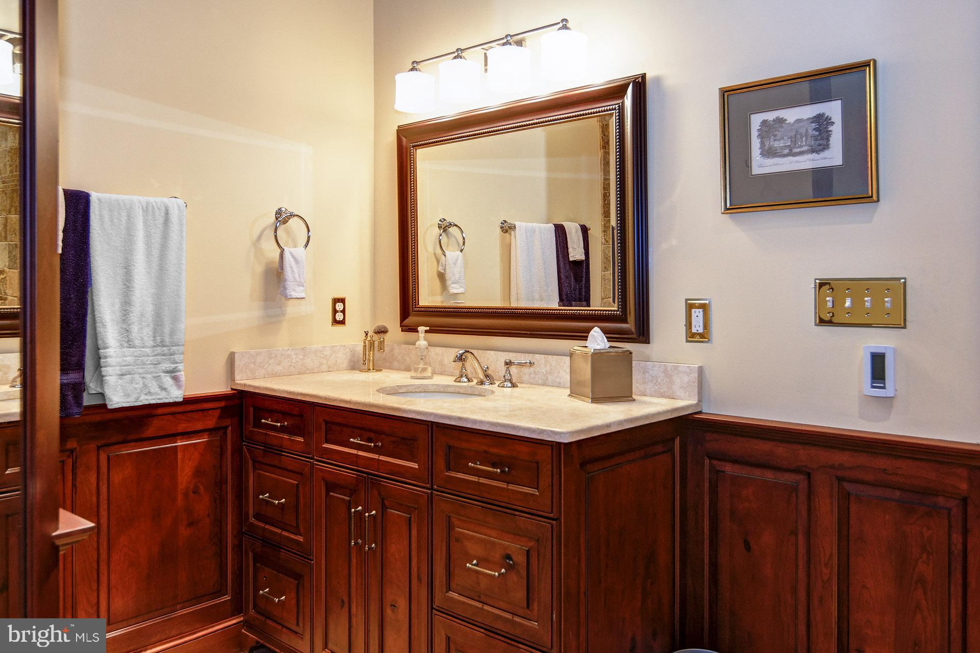 135 Winding Way Haddonfield, NJ 08033 - Photo 78 of 100 a bathroom with a sink vanity and a mirror