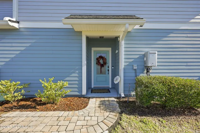 a view of a entryway door front of house