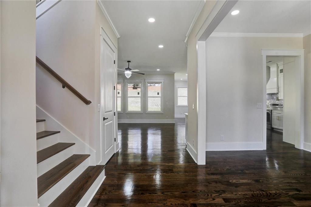 3629 Centerville Rosebud Road Snellville, GA 30039 - Photo 4 of 54 a view of entryway and hall with wooden floor