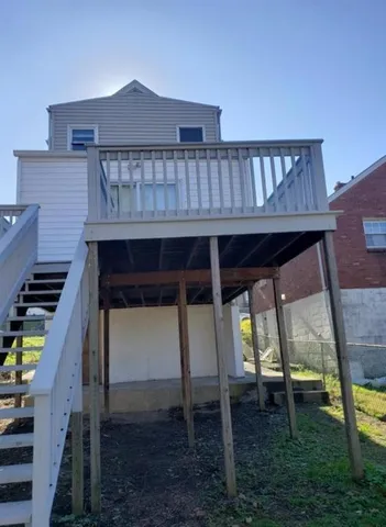 a view of porch with seating space