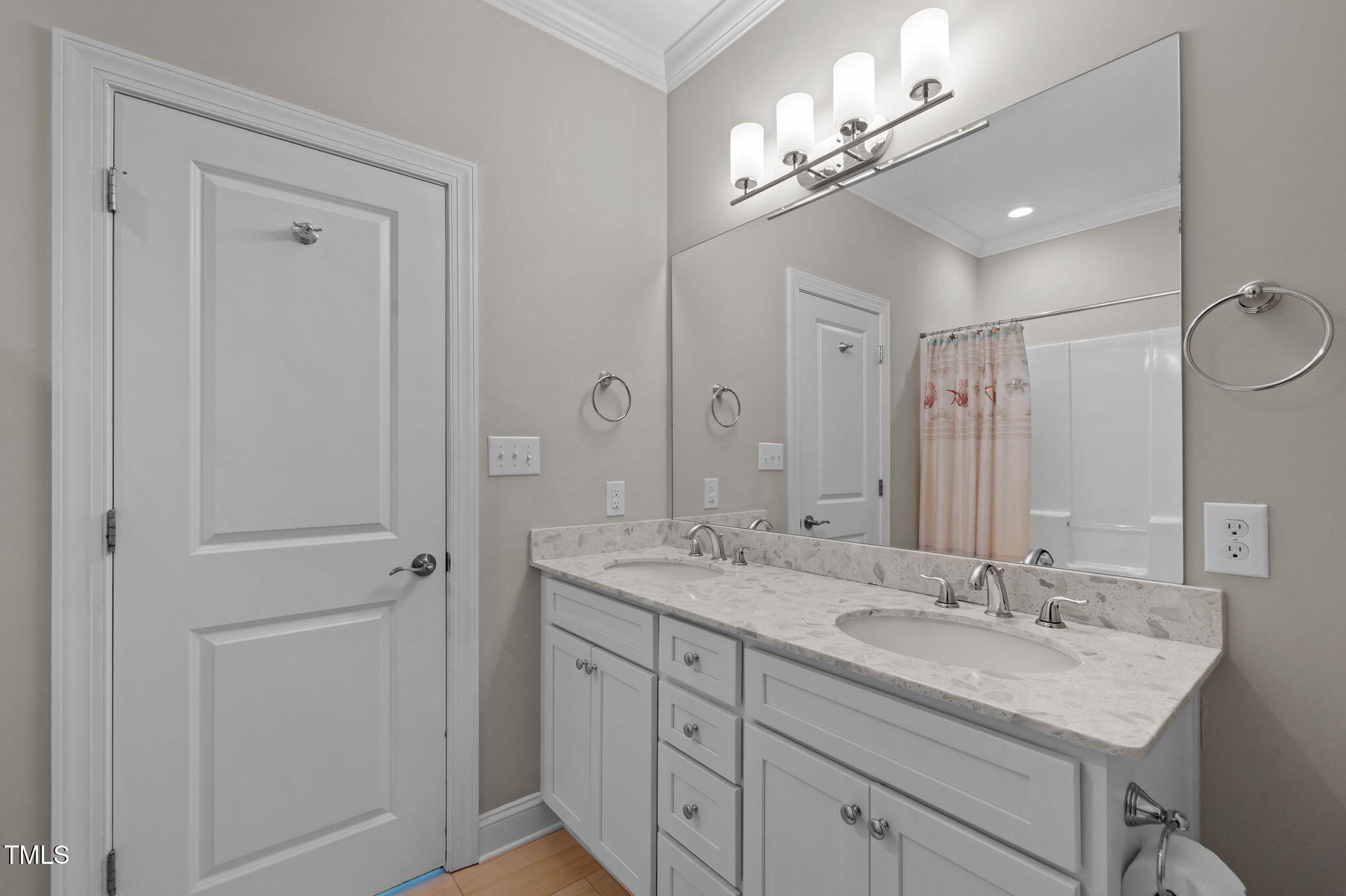 2800 West Fort Macon Road, Unit 37 Atlantic Beach, NC 28512 - Photo 22 of 39 a bathroom with 2 sink and a mirror