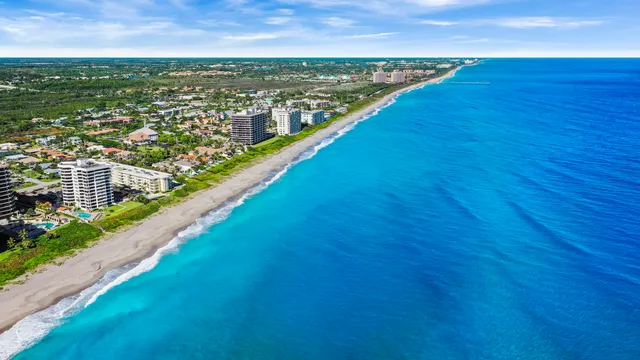 a view of a city and an ocean view
