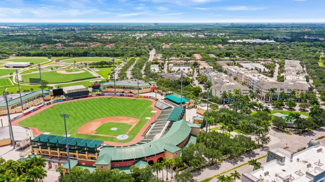 an aerial view of a city