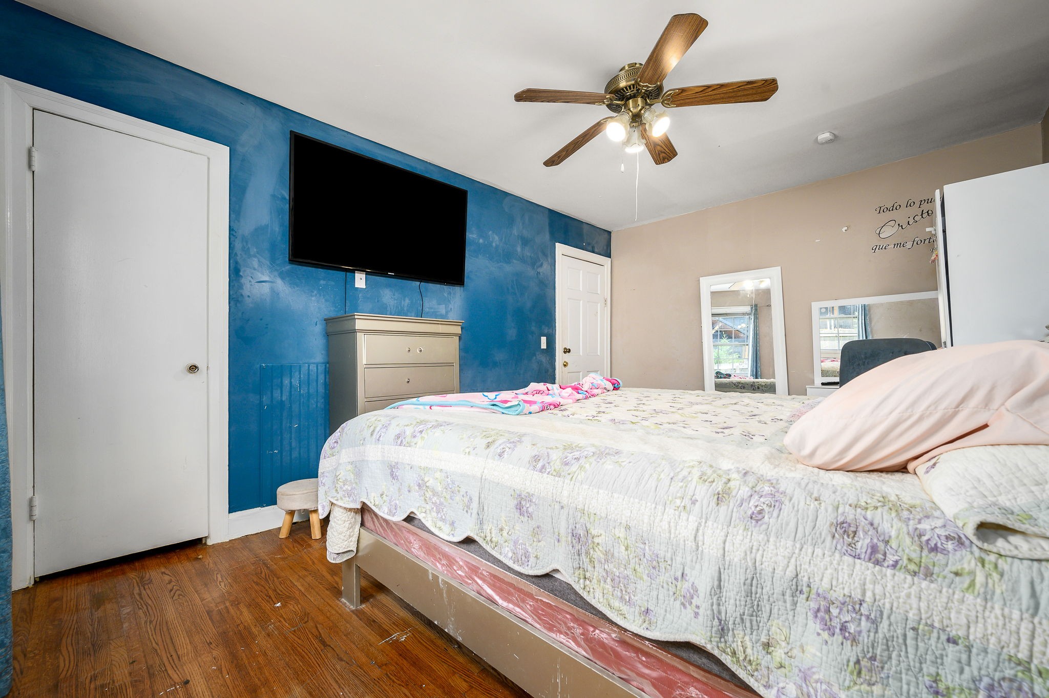 3198 Horn Springs Road Lebanon, TN 37087 - Photo 38 of 41 a bedroom with a bed and a flat screen tv