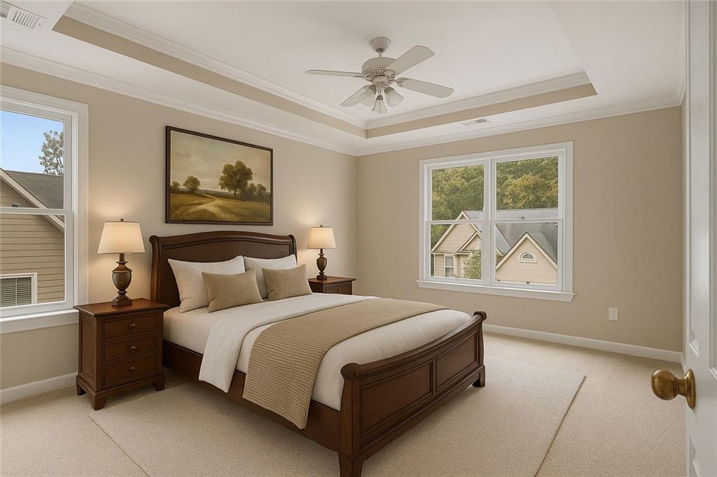 1463 Crescent Walk Decatur, GA 30033 - Photo 4 of 28 a bedroom with a bed and a painting on the wall