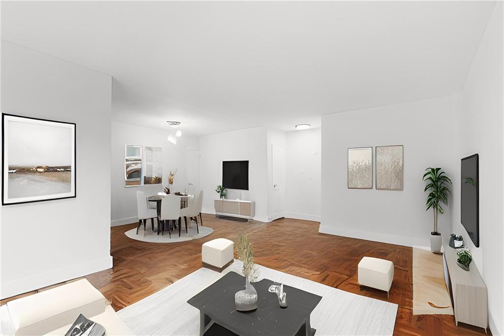 7520 Ridge Boulevard, Unit 1A Brooklyn, NY 11209 - Photo 2 of 18 a living room with furniture and a wooden floor