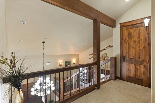 a workspace with furniture and window