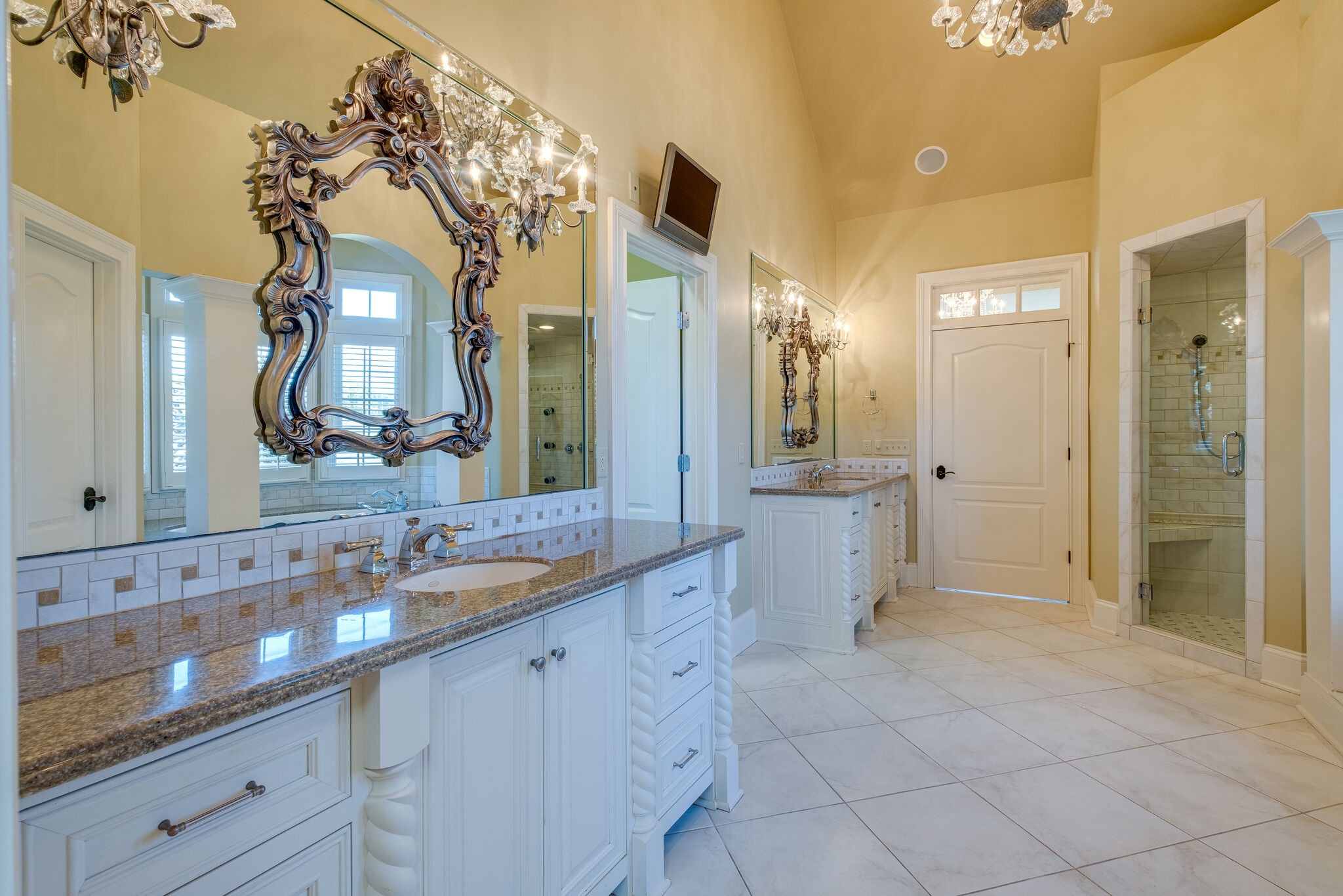 1800 Horn Springs Road Lebanon, TN 37087 - Photo 30 of 56 a spacious bathroom with a granite countertop sink mirror and shower