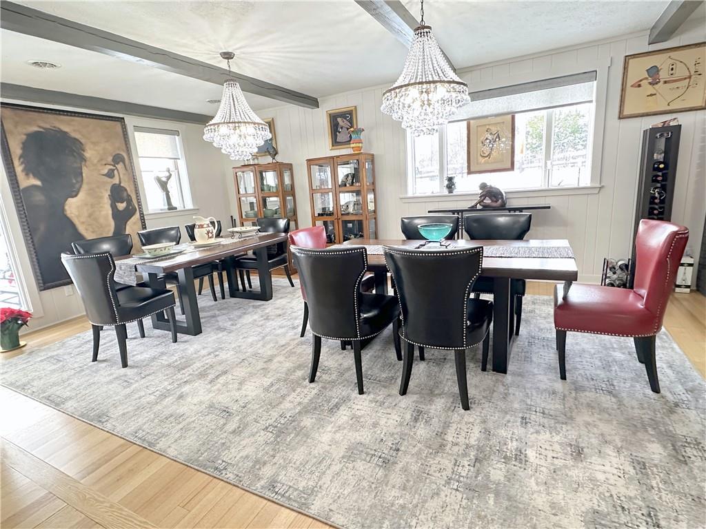 257 Stoup Road Mars, PA 16046 - Photo 18 of 50 a dining room with furniture a chandelier and window