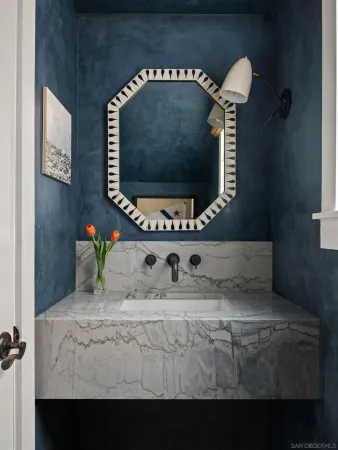 a room with furniture and a fireplace