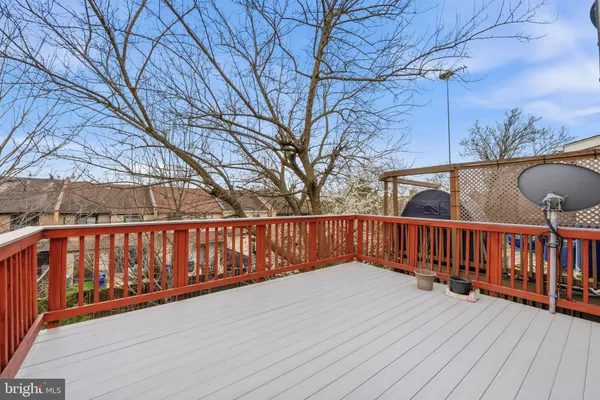 a view of wooden deck