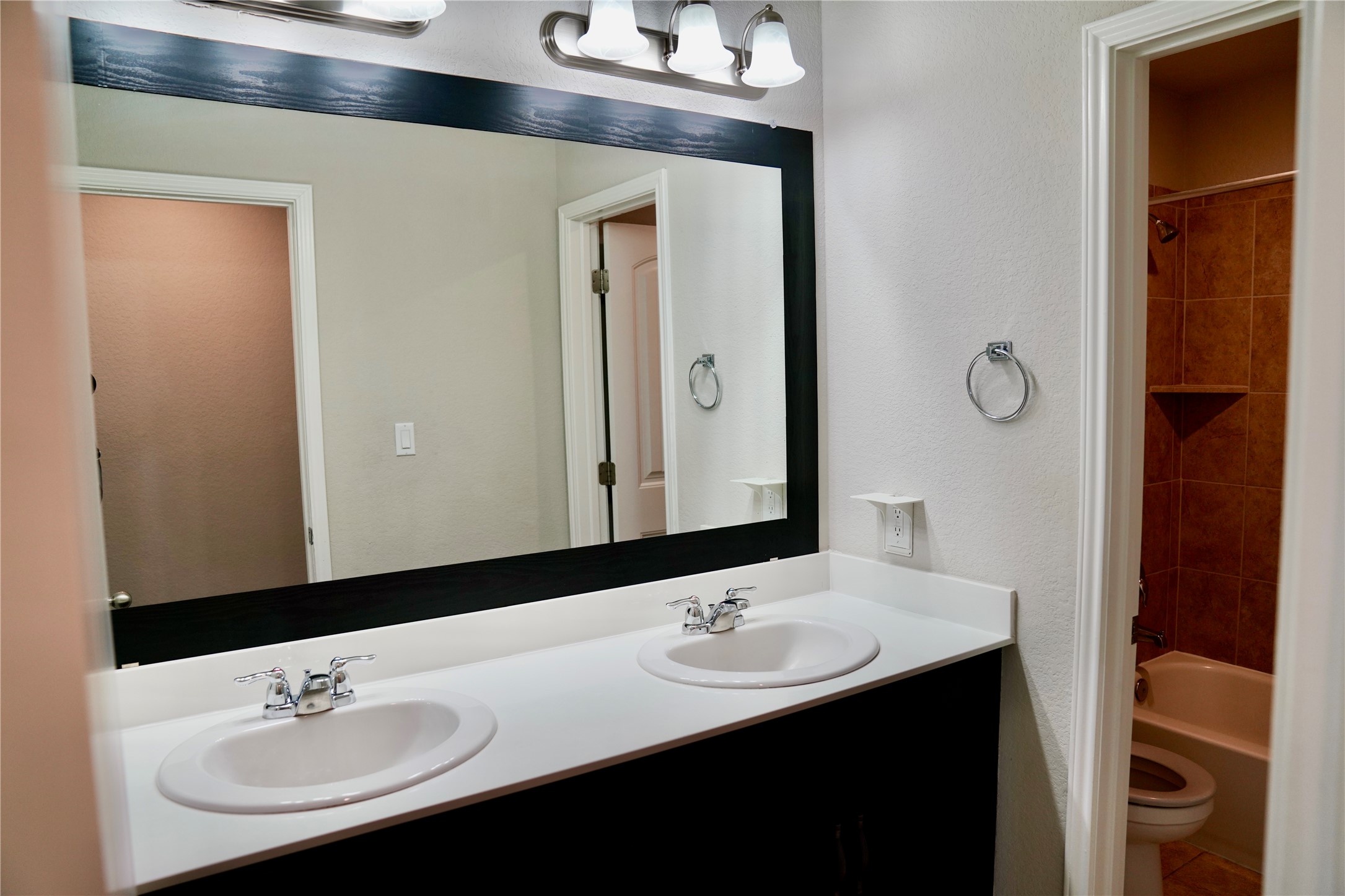 19028 Quebrada Drive Pflugerville, TX 78660 - Photo 23 of 36 a bathroom with a sink and a mirror