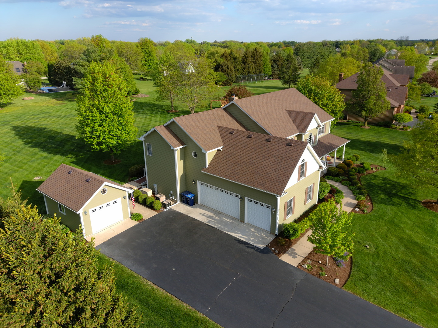 7N355 Ridge Line Road St. Charles, IL 60175 - Photo 30 of 38 an aerial view of a house with a yard