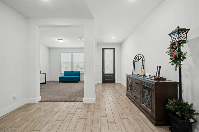 a view of a living room and utility room