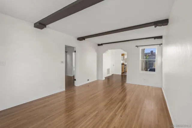 wooden floor in an empty room