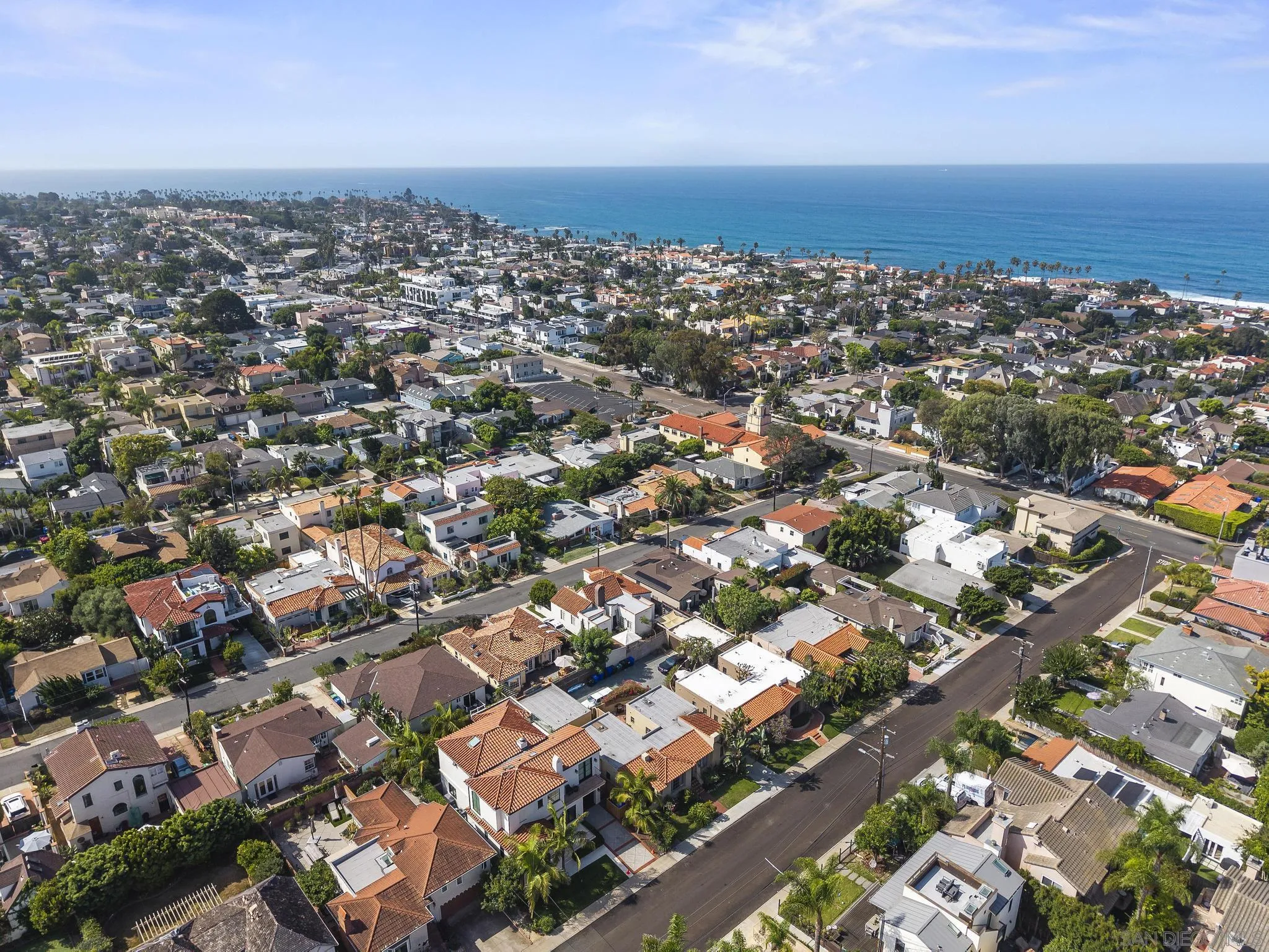 607 Arenas Street La Jolla, CA 92037 - Photo 26 of 37 an aerial view of a city with lots of residential buildings