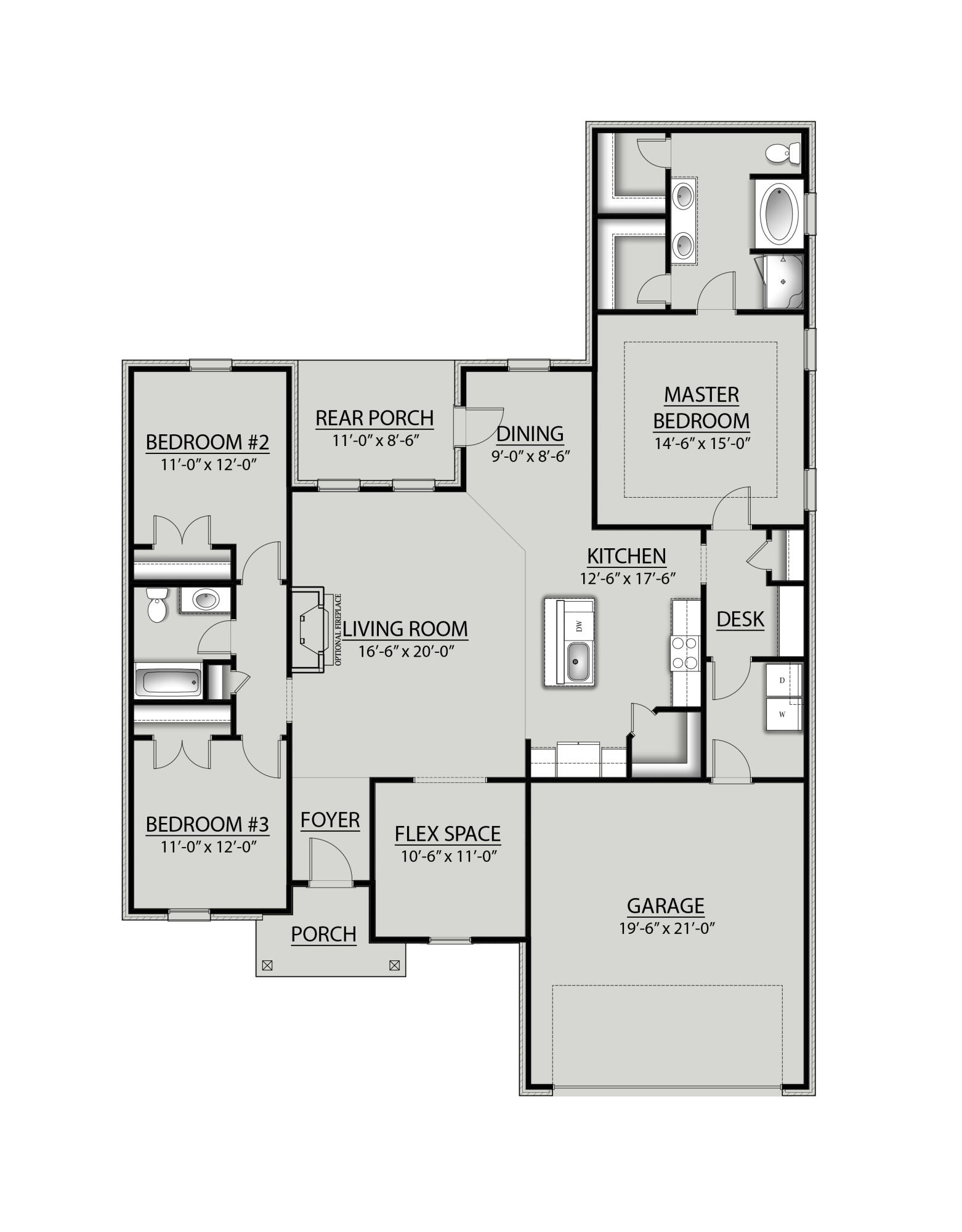 5800 Del Rio Crossing Crestview, FL 32539 - Photo 3 of 3 Roses B-H V Floor Plan