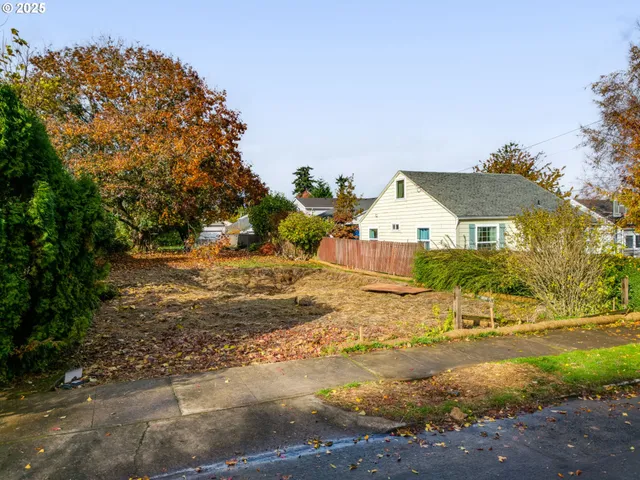 a view of a town with pathway