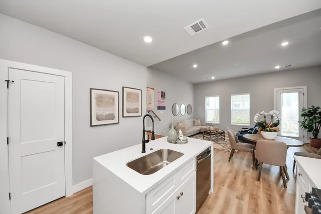 a very nice looking living room with a large window