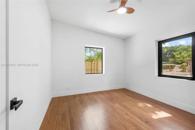 an empty room with a window