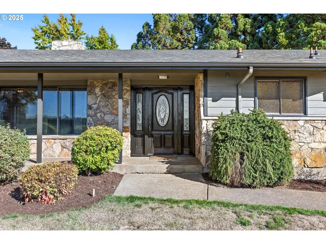 a front view of a house