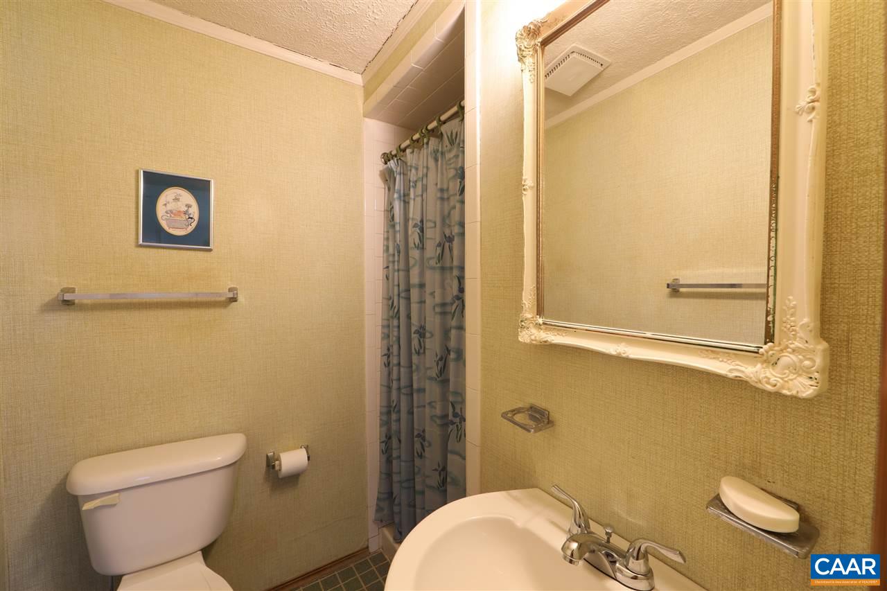 869 Black Cat Road Keswick, VA 22947 - Photo 19 of 20 a bathroom with a granite countertop toilet and a shower
