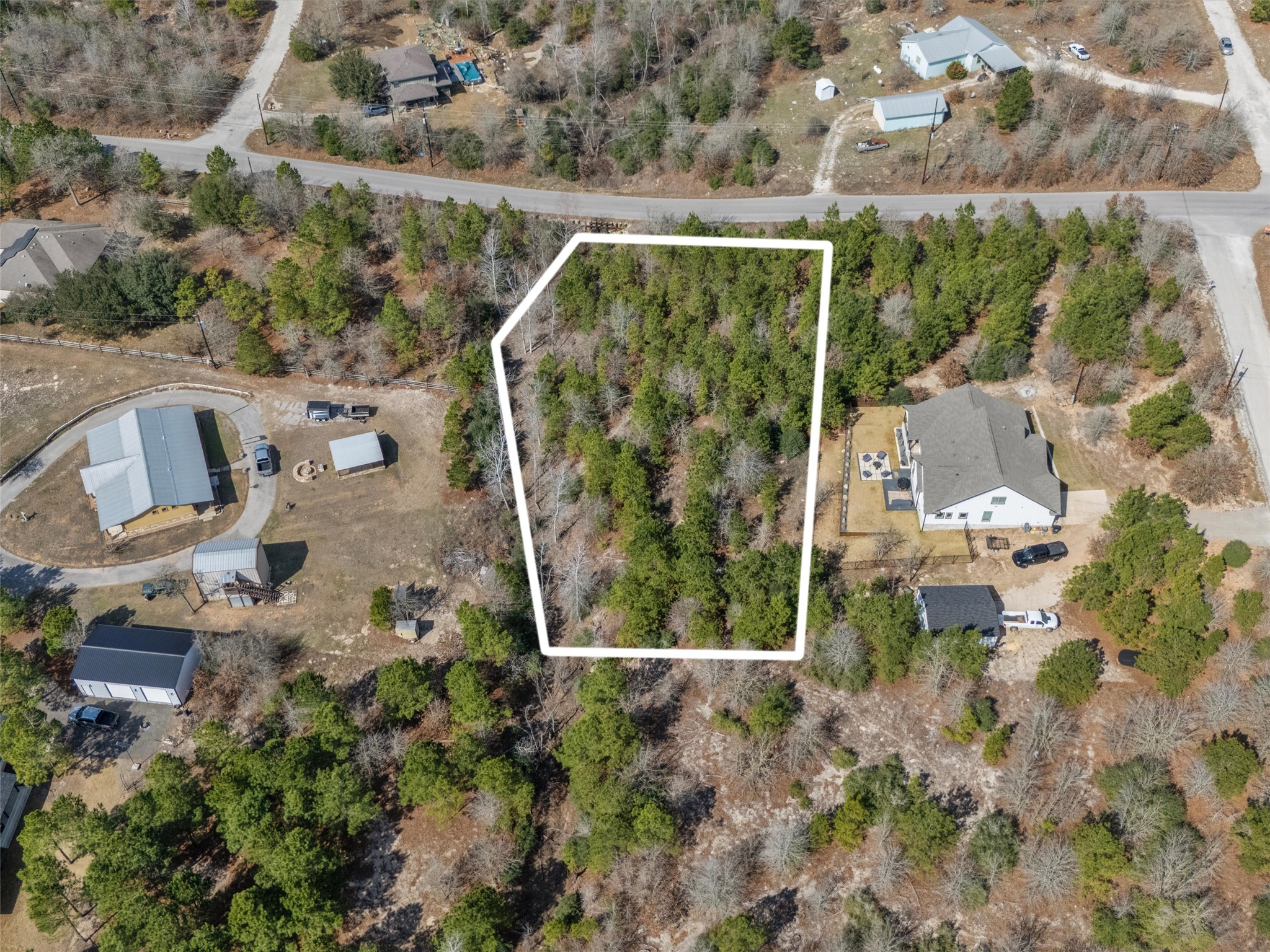 Tbd Cardinal Drive Paige, TX 78659 - Photo 5 of 14 an aerial view of residential house with outdoor space