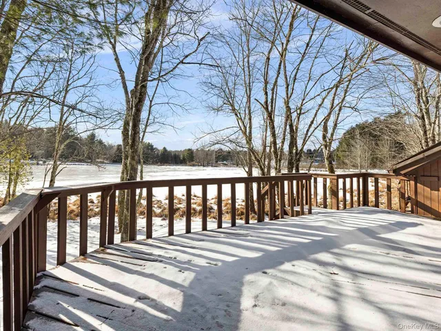 a view of a wooden deck