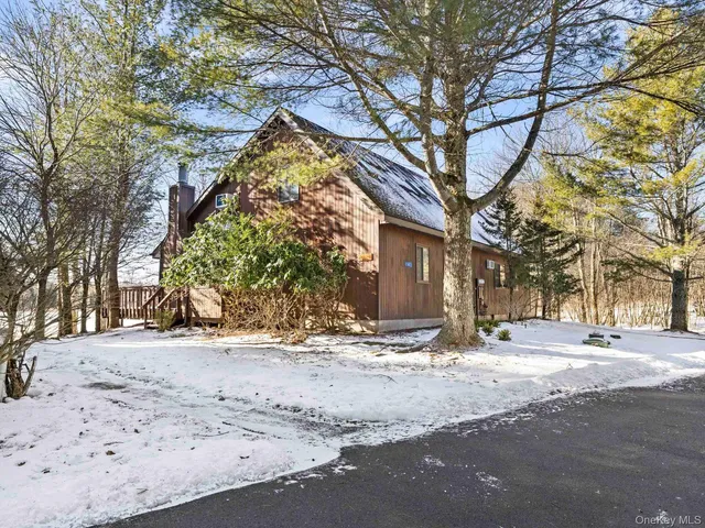 a view of road and trees