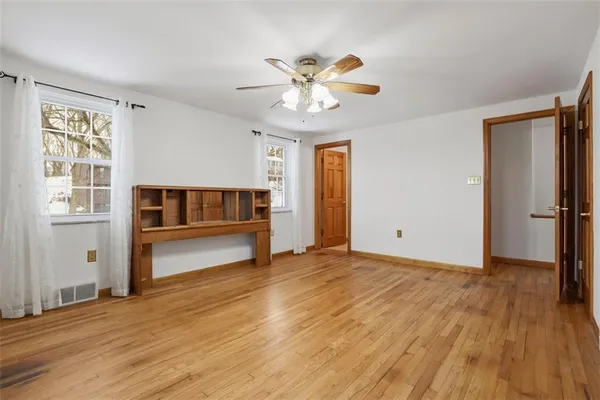 a view of livingroom with hardwood floor and window