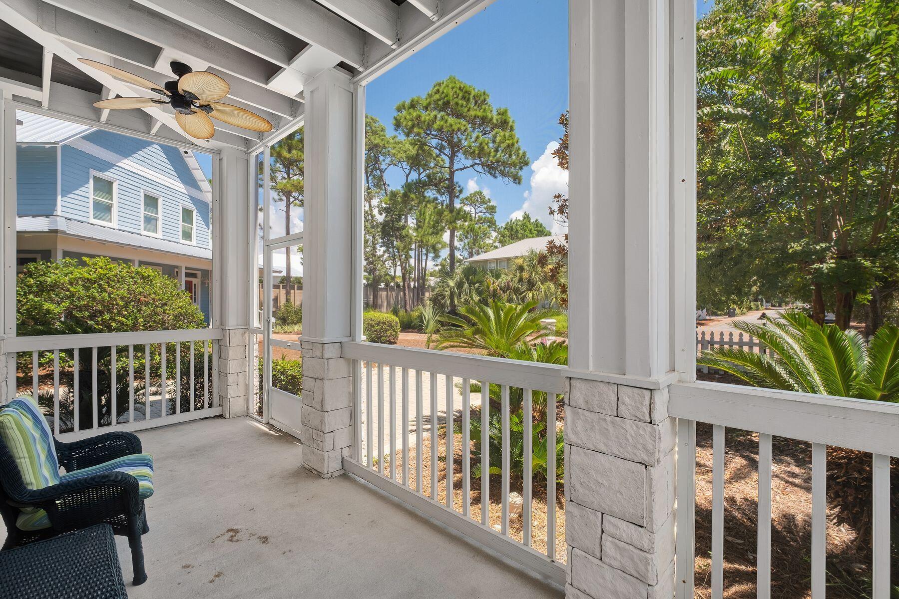 352 Cassine Garden Circle Santa Rosa Beach, FL 32459 - Photo 33 of 43 a view of a porch with a bench