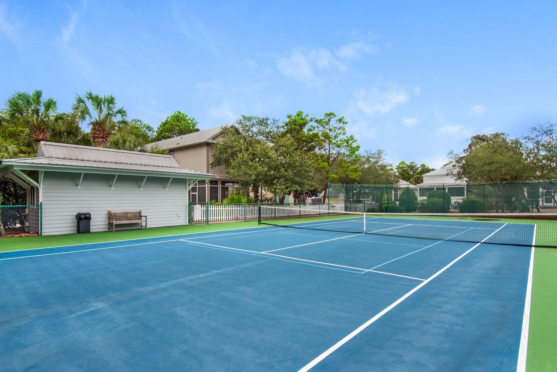 352 Cassine Garden Circle Santa Rosa Beach, FL 32459 - Photo 40 of 43 a view of a tennis ground with large trees