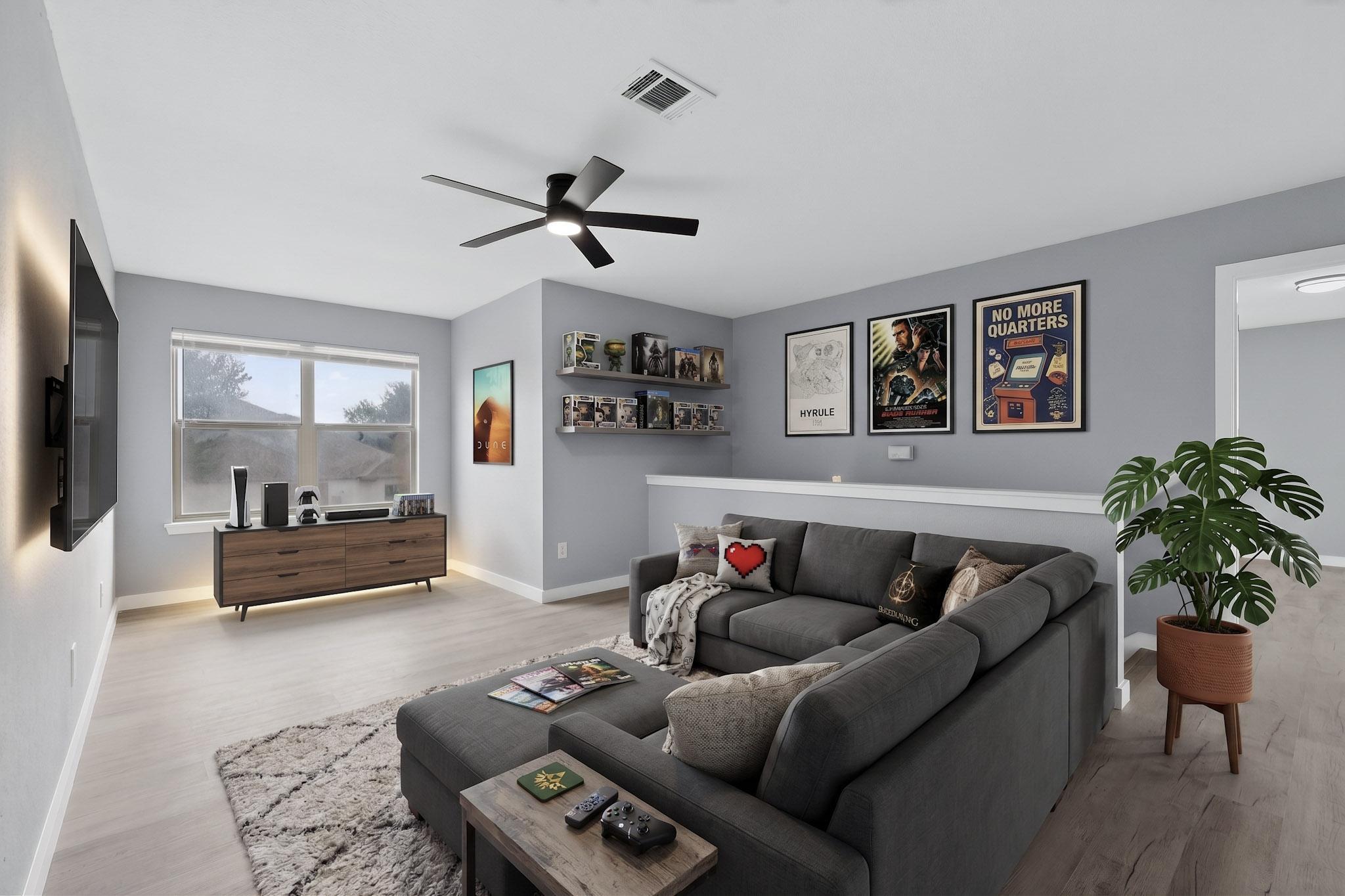 1200 Apollo Circle Round Rock, TX 78664 - Photo 23 of 45 a living room with furniture and a flat screen tv