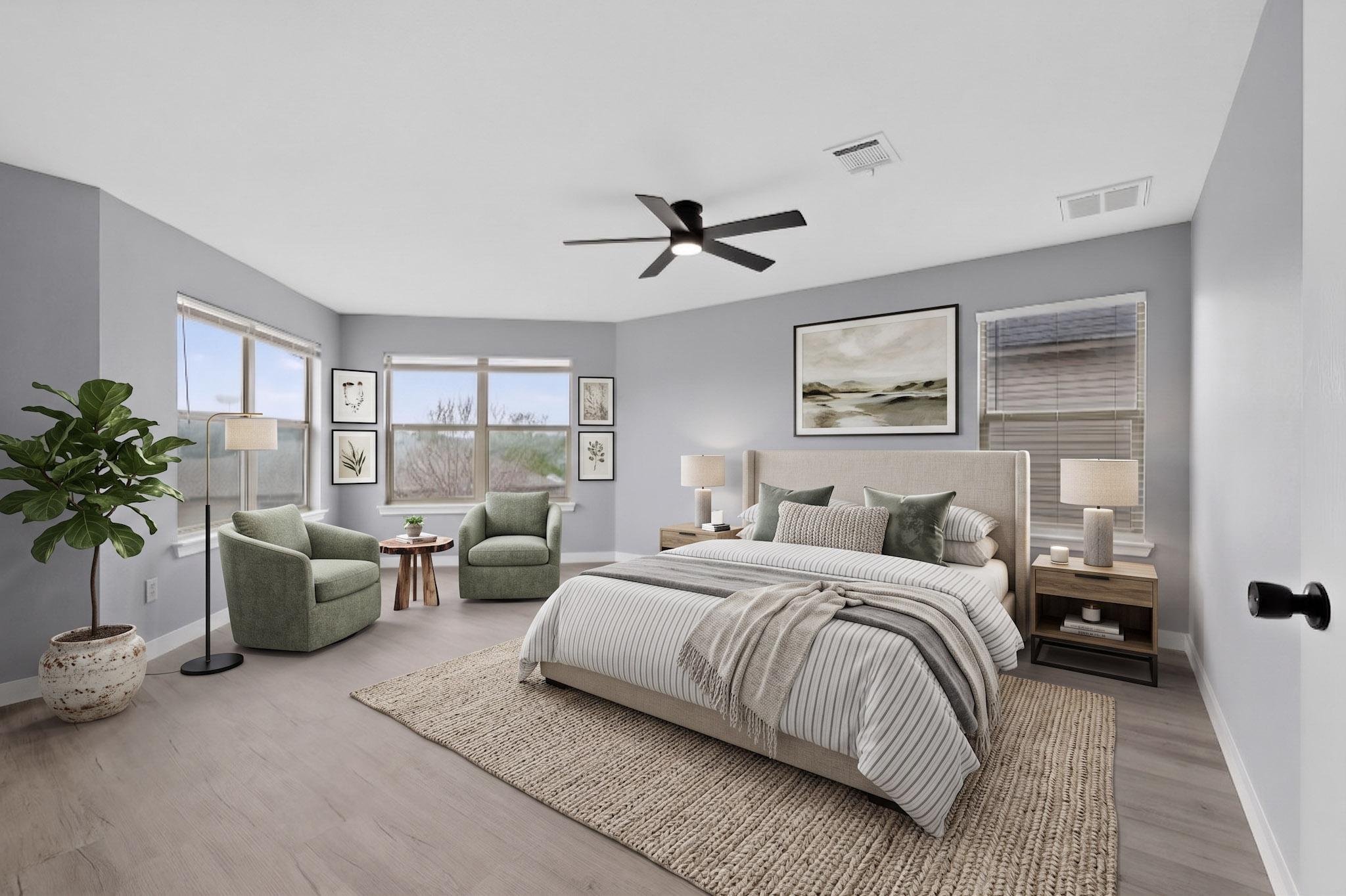 1200 Apollo Circle Round Rock, TX 78664 - Photo 25 of 45 a bedroom with a bed couch and potted plant