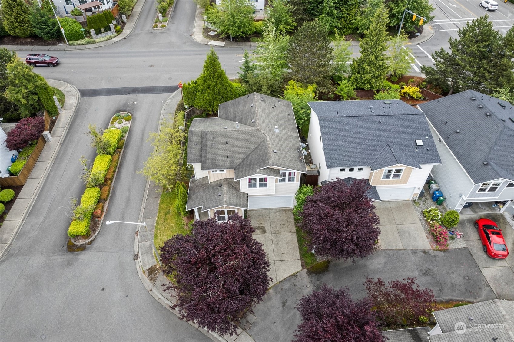 5049 Northeast 4th Place Renton, WA 98059 - Photo 3 of 39 an aerial view of a house with a swimming pool yard and outdoor seating