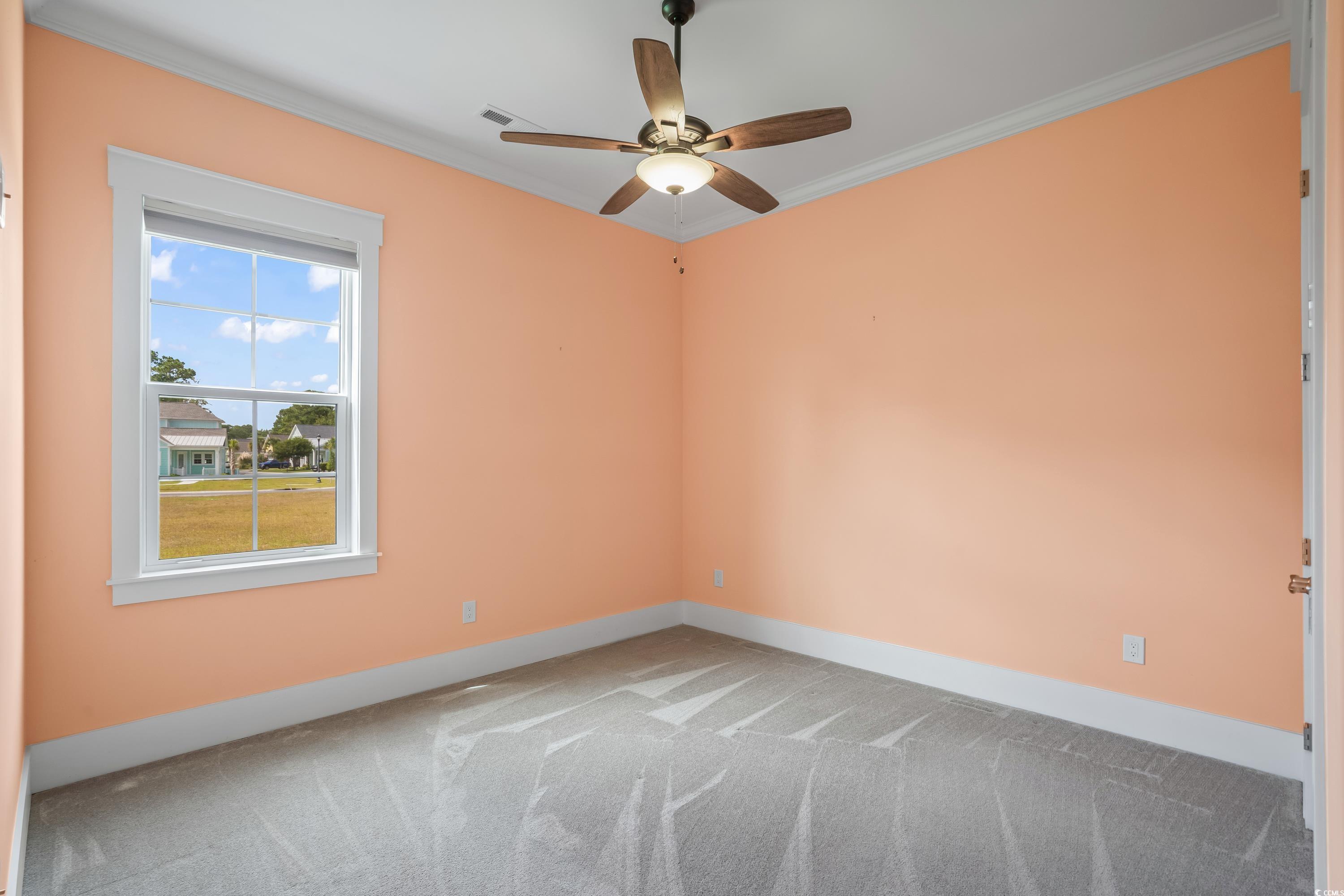 3048 Moss Bridge Lane Myrtle Beach, SC 29579 - Photo 25 of 40 Empty room with carpet, ceiling fan, and ornamenta
